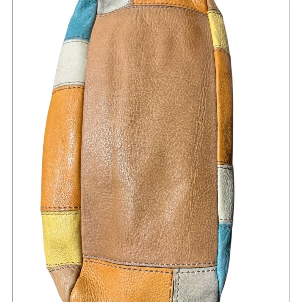 Fossil Rare Vintage Patchwork Leather & Suede Bag - Multicolor - Picture 5 of 9
